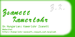 zsanett kamerlohr business card